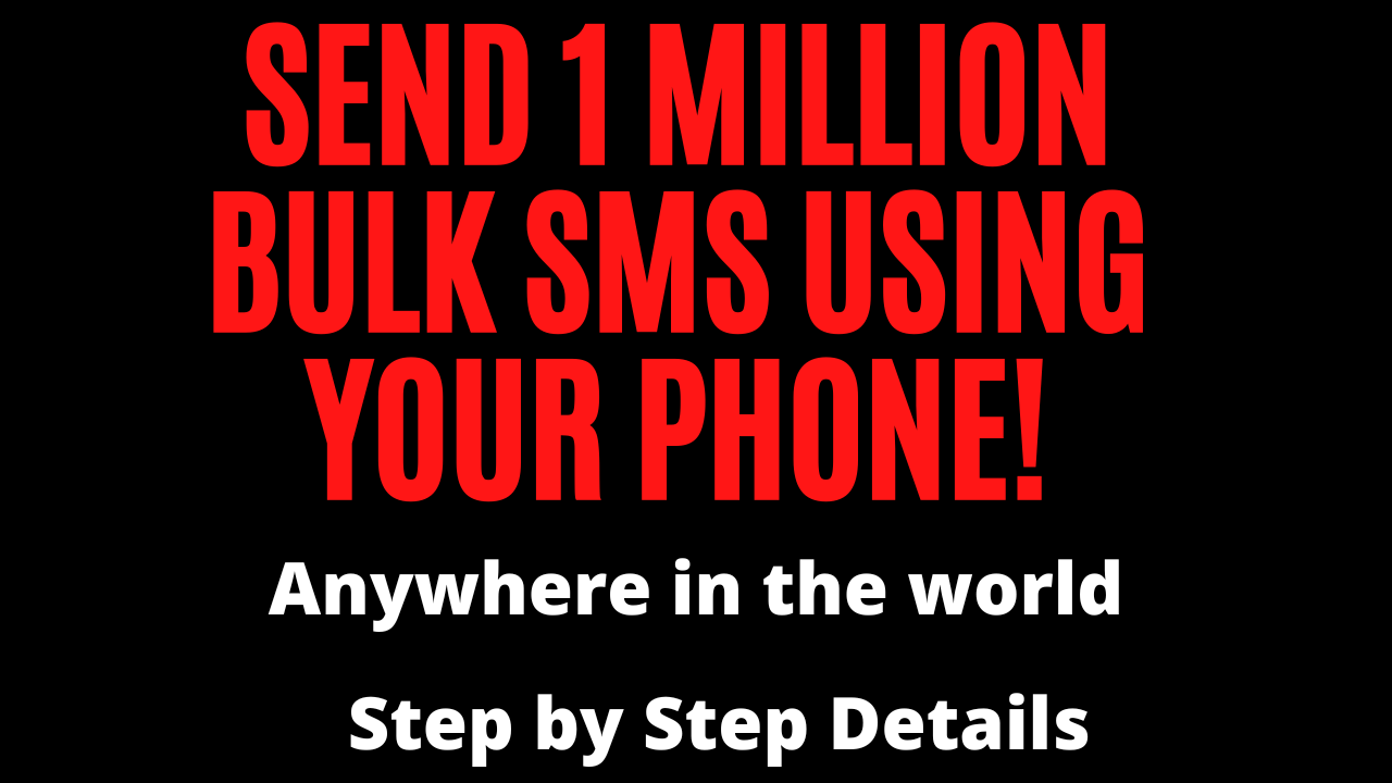 How to Send Bulk SMS using Phone